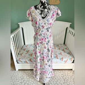 Gap large petite floral maxi dress